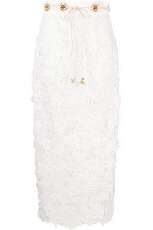 ZIMMERMANN Raie lace midi skirt