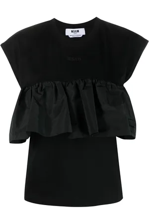 Msgm Ruffled-panel T-shirt