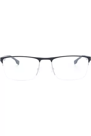 HUGO BOSS Sunglasses - Rectangle-frame stainless-steel glasses