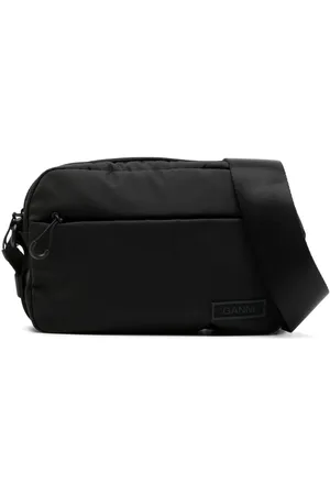 Ganni Festival logo-patch crossbody bag