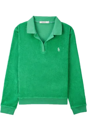 Sporty & Rich Logo-embroidered cotton polo shirt