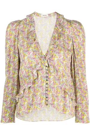 Zadig & Voltaire Tresse ruffled long-sleeve blouse