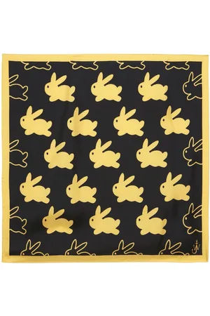 J.W.Anderson Bunny-print silk scarf