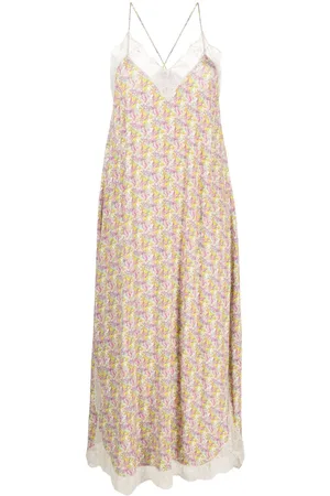 Zadig & Voltaire Floral-print lace-trim maxi dress