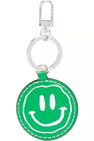 Ganni Keychains - Smiley leather keychain