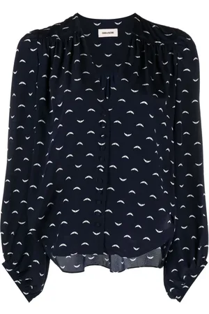 Zadig & Voltaire Graphic-print long-sleeved blouse