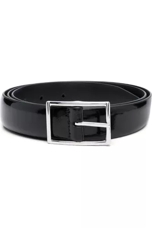 DELL'OGLIO Men Belts - Rectangle-buckle patent-leather belt