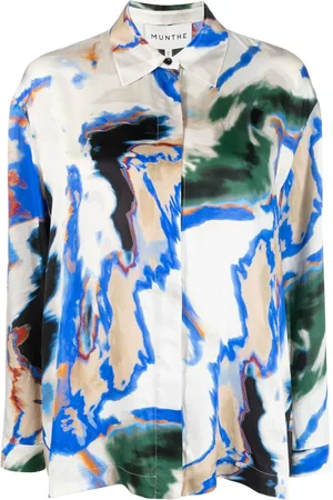 Munthe Women Shirts - Long-sleeve abstract-print blouse