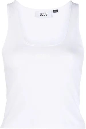 GCDS Sleeveless jersey-knit top