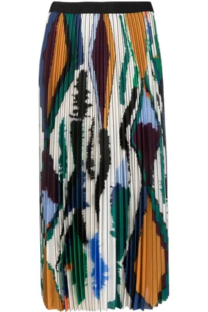 Munthe Women Printed Skirts - Justmina abstract-pattern pleated skirt