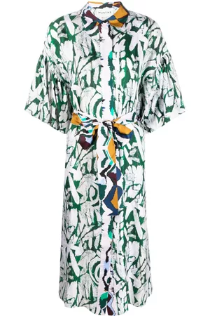 Munthe Women Printed Dresses - Abstract-print silk dress