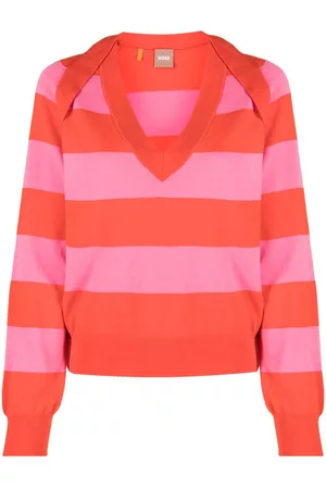 HUGO BOSS Women Jumpers - V-neck cotton jumper