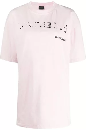 Balenciaga Women Oversized T-shirts - Oversized logo-print T-shirt