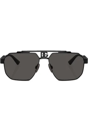 Dolce & Gabbana Logo-plaque steel sunglasses