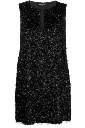 Fabiana Filippi Metallic-threading fringed minidress