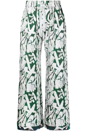 Munthe Women Printed Trousers - Abstract-print silk trousers