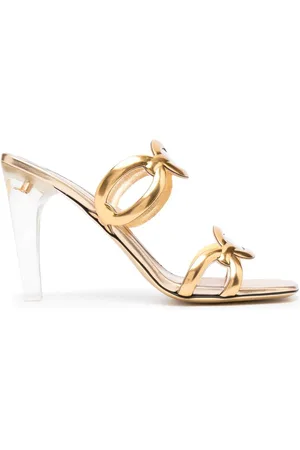 VALENTINO GARAVANI Chain 1967 110mm leather mules