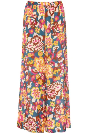 ERES Cactus floral-print wide-leg trousers