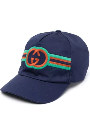 Gucci Boys Varsity Caps - Interlocking G-logo baseball cap