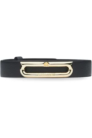 Salvatore Ferragamo Gancini-plaque leather bracelet