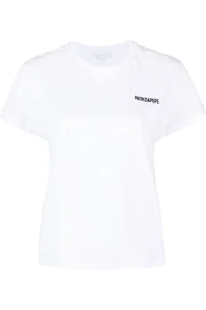 Patrizia Pepe Logo-embroidered cotton T-shirt