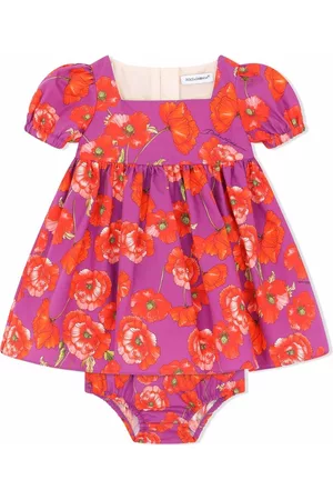Dolce & Gabbana Girls Printed Dresses - Poppy-print sundress