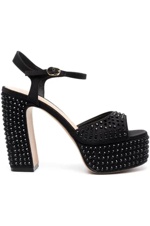 ROBERTO FESTA 125mm spike-detail satin sandals