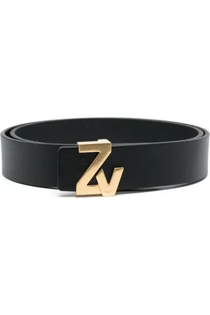 Zadig & Voltaire Logo-plaque leather belt