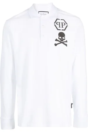 Philipp Plein Logo-print long-sleeved polo shirt