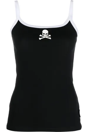 Philipp Plein Skull & Bones ribbed tank top
