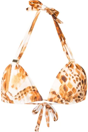 Lenny Niemeyer Animal-print halterneck bikini top