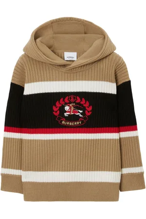 Burberry EKD embroidered knit hoodie