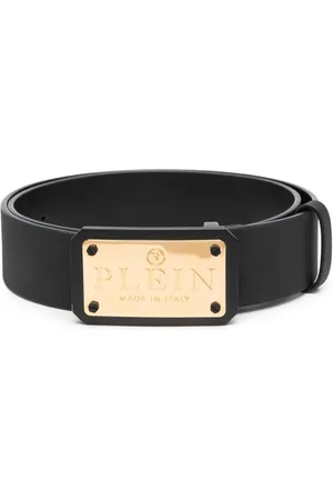 Philipp Plein Logo-plaque leather belt