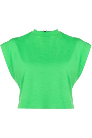 Lenny Niemeyer High-neck cap-sleeve blouse