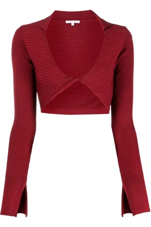 Patrizia Pepe Scoop-neck long-sleeve top