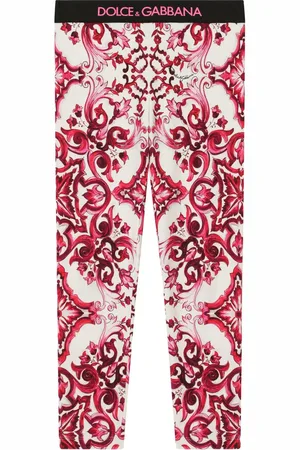 Dolce & Gabbana Majolica-print logo leggings