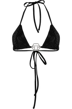 cache coeurplunge balcony bikini top | black
