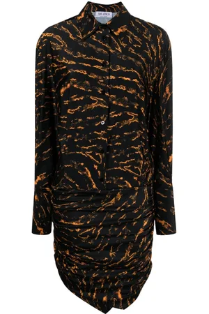 The Attico Abstract-patterned shirt dress