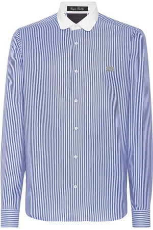 Philipp Plein Logo-plaque striped shirt