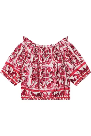 Dolce & Gabbana Majolica-print poplin cotton top
