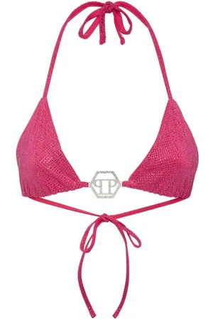Kamala ribbed bikini top in pink - Alexandra Miro