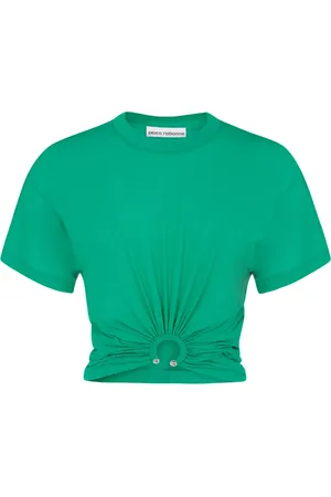 Paco rabanne Gathered short-sleeve T-shirt