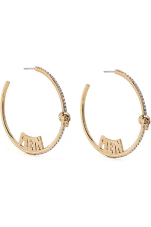 Philipp Plein Logo-lettering hoop earrings