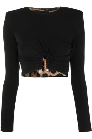 Philipp Plein Gathered-detail cropped top