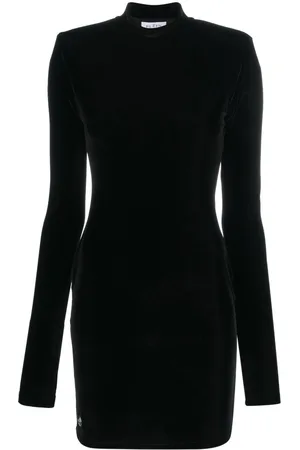Philipp Plein Logo-plaque velvet minidress