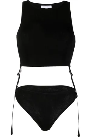 Patrizia Pepe Ribbed-knit sleeveless bodysuit