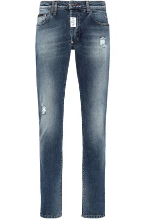 Philipp Plein Logo-patch straight-leg jeans