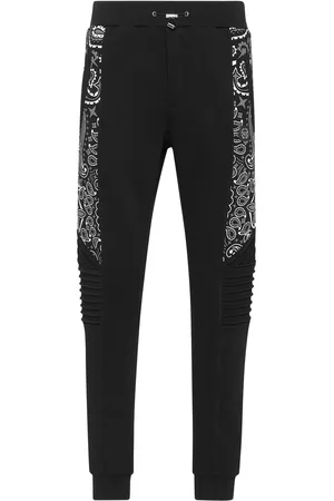 Philipp Plein Paisley-print cotton track pants