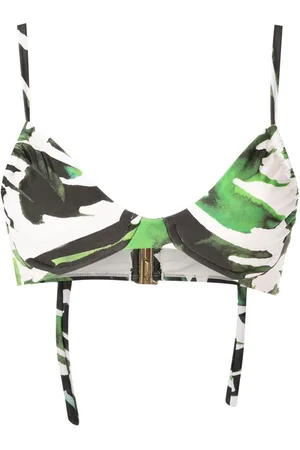 Lenny Niemeyer Leaf-print underwired bikini top