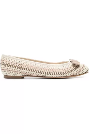 Salvatore Ferragamo Women Ballerinas - Crochet Vara ballerina pumps